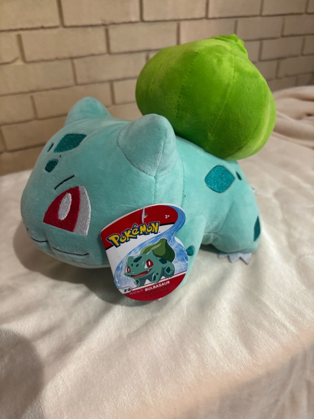 Pokemon Bulbasaur Plush - Light Teal and Bright Green